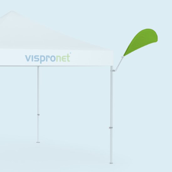 Bowflag® Basic Tropfen, einfarbig, mit Bowflag®-Halter 30°, für Sechskantprofil