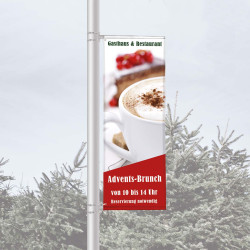 Streetbanner Werbung Adventsbrunch