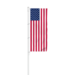 USA Flagge Hochformat für Ausleger