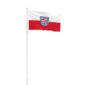 Thüringen Flagge Querformatfahne mit Kordel