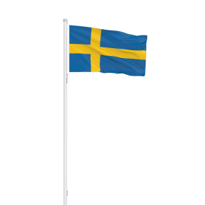 Schweden Flagge Querformatfahne mit Kordel