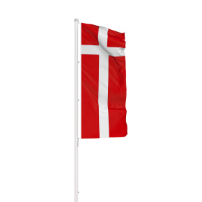 Dänemark Flagge Hochformat