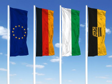 Reihenfolge der Flaggen im regionalen Umfeld