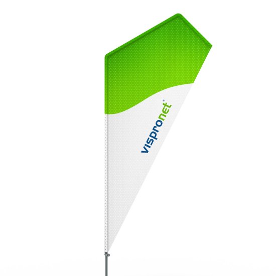 Beachflag Razor auf GREEN Plus gedruckt